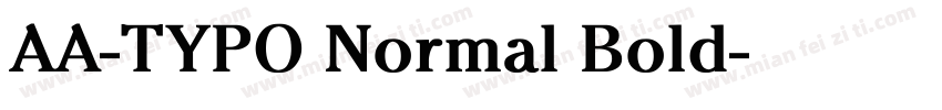 AA-TYPO Normal Bold字体转换